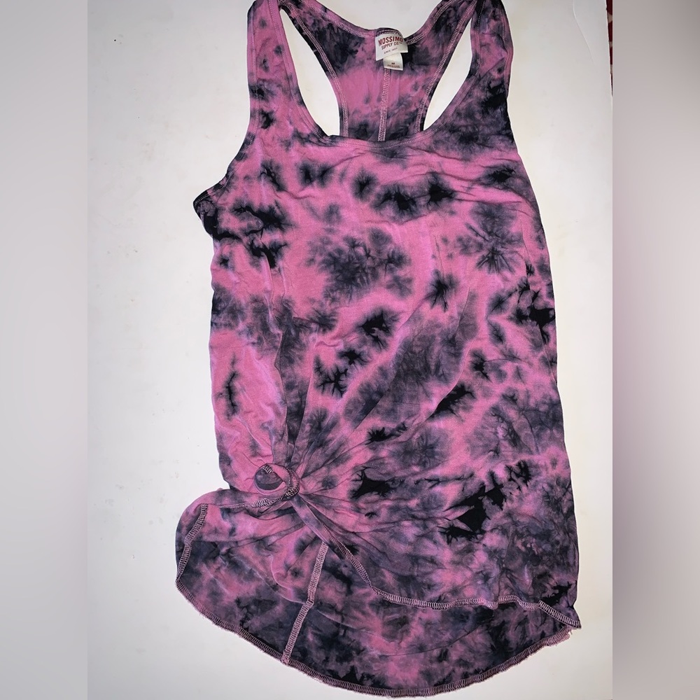 Tank top blouse, tie in front, tie dye, New, medium